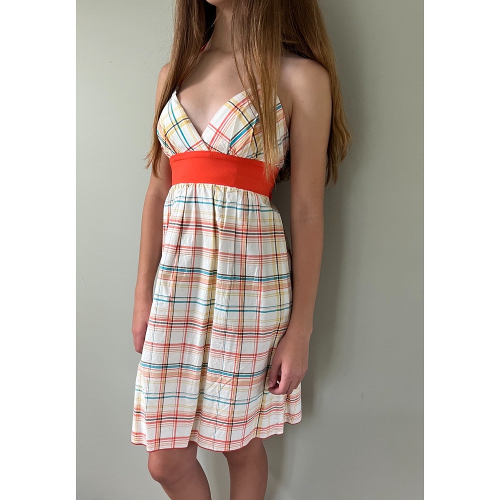 Womens Y2K Vintage Plaid Summer Halter Style Sundress Dress | My Michelle | 7/8 - Picture 6 of 8